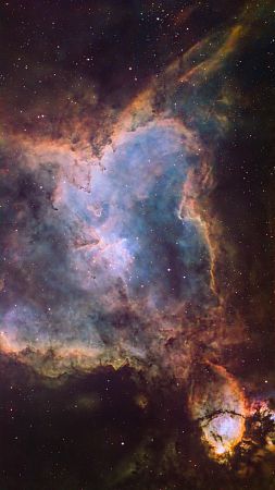 Herznebel IC 1805 + Fischkopfnebel IC 1795 (SHO mit RGB Sternen)
