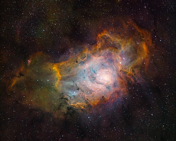 Lagunennebel M8 (LSHO + RGB Sterne)