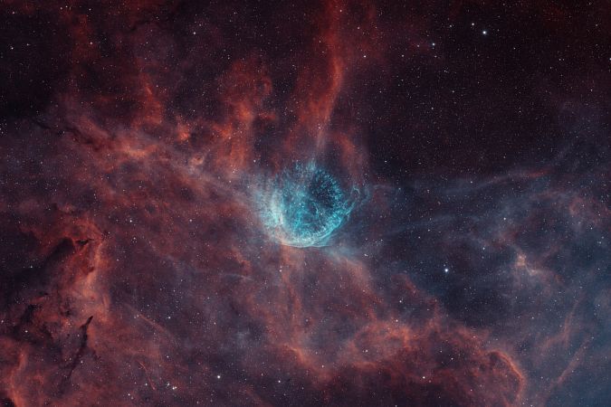 WR 134 (HOO + RGB stars)