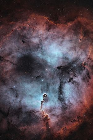 Elephant's Trunk Nebula inside IC 1396 (SHO + RGB Stars)