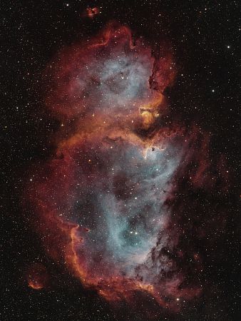 Seelenebel IC 1848 (SHO mit RGB Sternen)